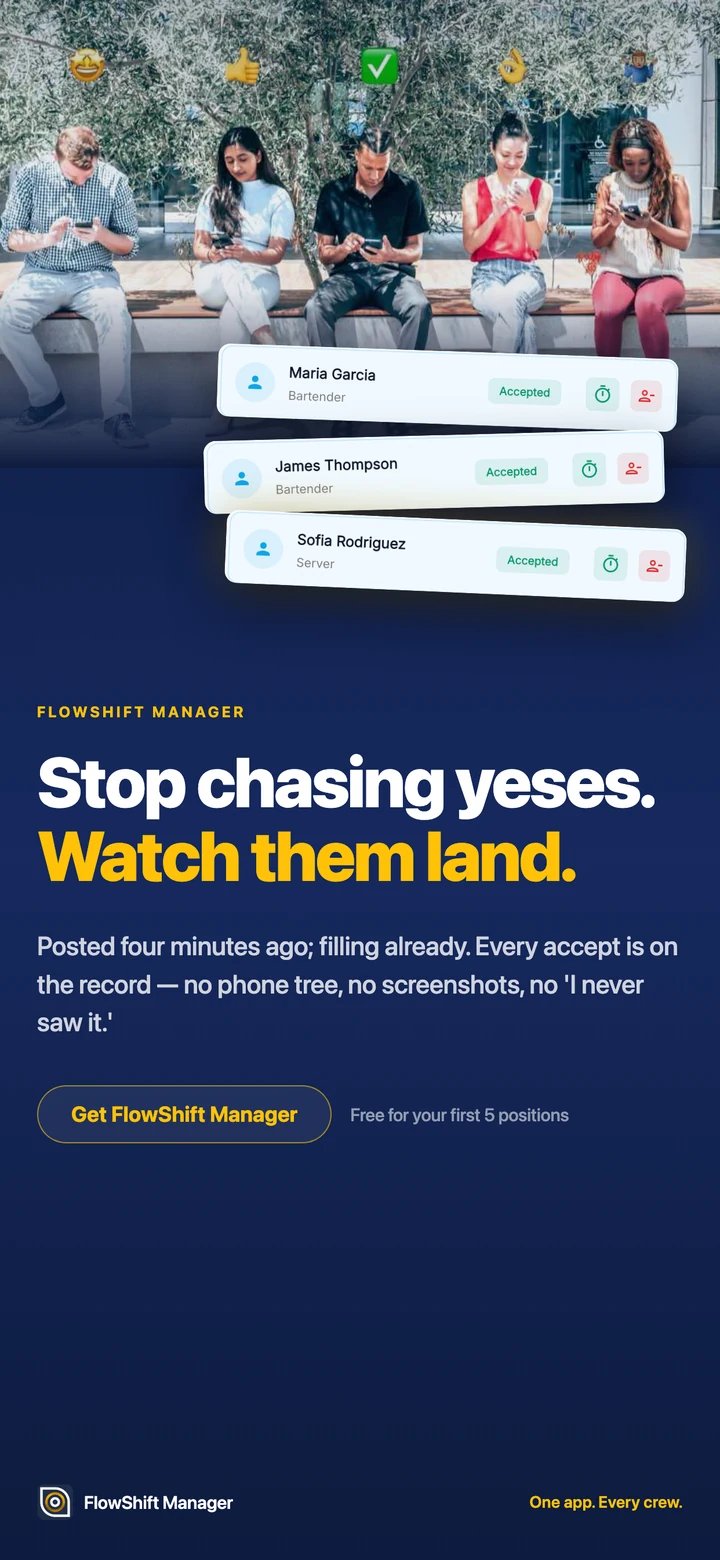 Stop chasing yeses, watch them land — every accept is on the record
